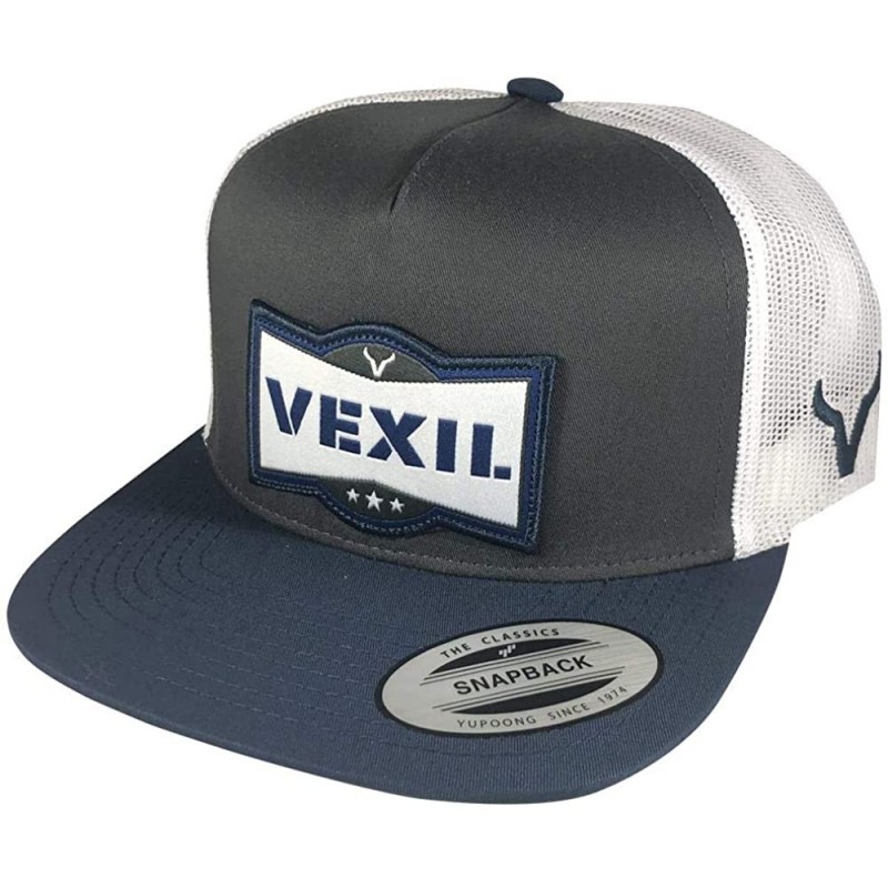 Baseball Caps Iron Cowboy Mesh Adjustable Snapback - Blue/Charcoal/White Mesh - CT18U86H3O7 $31.94