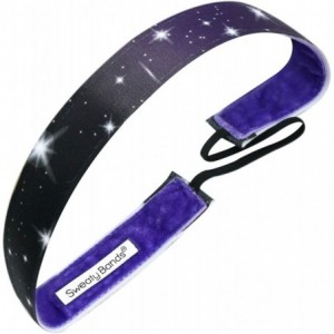 Headbands Womens Girls Headband - Non-Slip Velvet-Lined Workout Hairband - Galaxy - C6188LD5DK9 $17.97