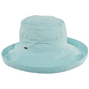 Sun Hats Women's Cotton Hat with Inner Drawstring and Upf 50+ Rating - Aqua - CZ115VMIQ6J $59.81
