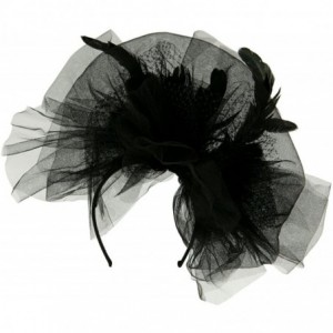 Headbands Tulle Couture Fascinator - Black W24S53F - C9110A3V7FP $24.96