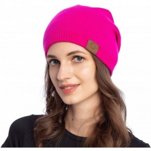 Skullies & Beanies Women Light Soft Wool Double-Layer Beanie Skull Hat Stylish Outdoor Urban Cap Winter Fall Spring - CP18Y99...