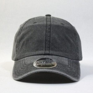 Baseball Caps Vintage Washed Cotton Twill Adjustable Dad Hat Baseball Cap - 25 - C112KP99GFR $14.04