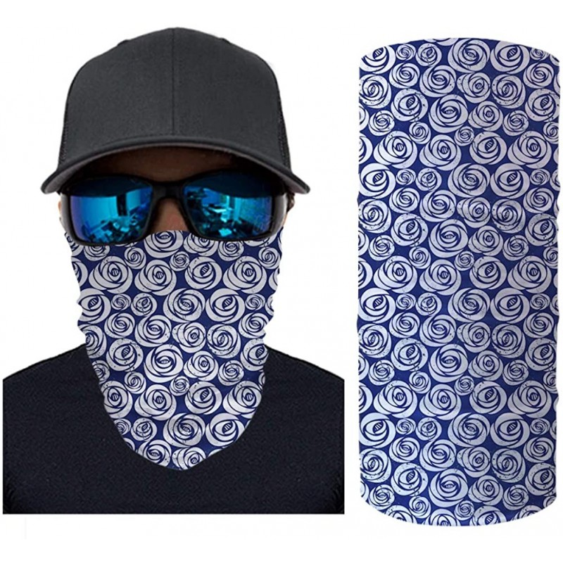 Balaclavas Seamless Bandana for Men Women Outdoors Neck Gaiter Scarf Dust Wind Balaclava Headwear - Flowers - C7197TXSKQO $14.45