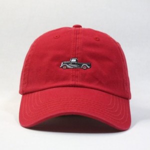 Baseball Caps Classic Washed Cotton Twill Low Profile Adjustable Baseball Cap - Bt Red - C212NFHRDSY $12.29