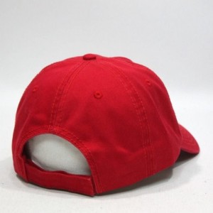 Baseball Caps Classic Washed Cotton Twill Low Profile Adjustable Baseball Cap - Bt Red - C212NFHRDSY $12.29