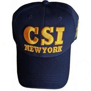 Baseball Caps CSI New York Baseball Hat Navy Gold Law Enforcement Cap - C8119FPMQV9 $22.82