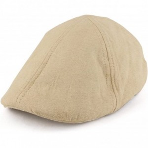 Newsboy Caps Plain Suede Ivy Cap Lined with Quilted Satin - Tan - CO186TINKGT $31.23