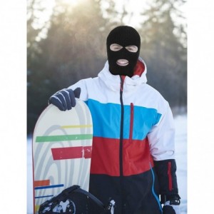 Balaclavas 4 Pieces 3-Hole Full Face Cover Ski Mask Winter Balaclava Warm Knit Full Face Mask - Black- Wine Red- Army Green -...