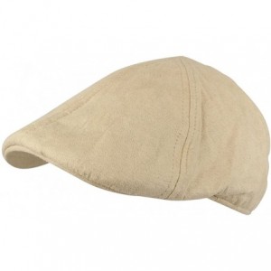 Newsboy Caps Plain Suede Ivy Cap Lined with Quilted Satin - Tan - CO186TINKGT $10.89