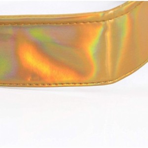 Visors Women Unisex PU Visors Wide Brim UV Protective Sportswear Visors Golf Tennis Sunhat - Gold - CI18Z0MZOQ7 $10.99