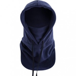 Skullies & Beanies Balaclave Fleece Windproof Ski Mask Face Mask Tactical Hood Neck Warmer - Heavyweight-navy - C718LR4QWZI $...