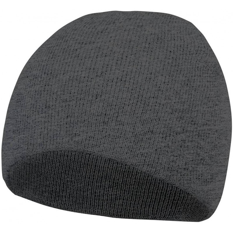 Skullies & Beanies Short Cuffless Beanies - Charcoal - C2112PDNVFX $7.55