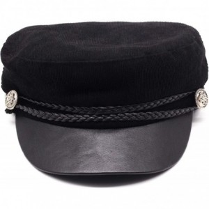 Berets Women Newsboy Hat Cap for Ladies Visor Beret Hat - 1a41-corduroy-black - CD18HZM6WO0 $12.14