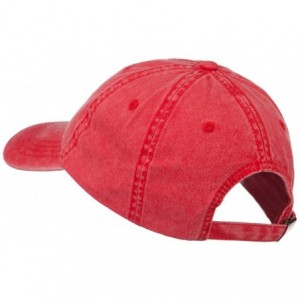 Baseball Caps Captain Embroidered Low Profile Washed Cap - Red - CY11MJ3UOBD $17.66