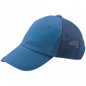 Baseball Caps Low Profile Cotton Twill Trucker Hat - Blue - CZ11BX4NE6B $21.95