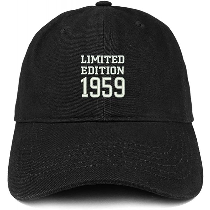 Baseball Caps Limited Edition 1959 Embroidered Birthday Gift Brushed Cotton Cap - Black - CA18CO95ZR7 $17.53