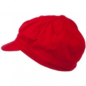 Newsboy Caps Big Size Circle Mario and Luigi Embroidered Cotton Newsboy Cap - Red - CX11ND5IN69 $16.40