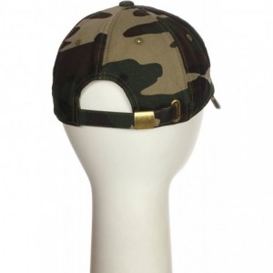 Baseball Caps Customized Letter Intial Baseball Hat A to Z Team Colors- Camo Cap White Black - Letter D - C018NDN946U $11.79