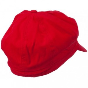 Newsboy Caps Big Size Circle Mario and Luigi Embroidered Cotton Newsboy Cap - Red - CX11ND5IN69 $16.40