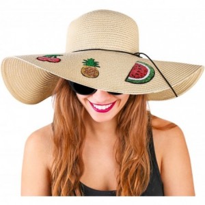 Sun Hats Beach Hats for Women - Sun Hats for Women - Beach hat - Floppy Hats for Women - Sun Hat - Fruit - CU18E92K2RD $33.05
