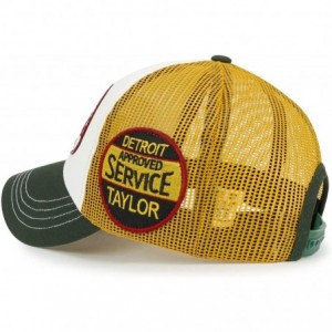 Baseball Caps New Vintage Style Mesh Medium Baseball Cap 2254 - Green&white - CJ18QQ84KM9 $28.73