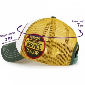 Baseball Caps New Vintage Style Mesh Medium Baseball Cap 2254 - Green&white - CJ18QQ84KM9 $28.73