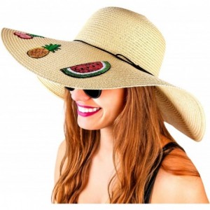 Sun Hats Beach Hats for Women - Sun Hats for Women - Beach hat - Floppy Hats for Women - Sun Hat - Fruit - CU18E92K2RD $13.22