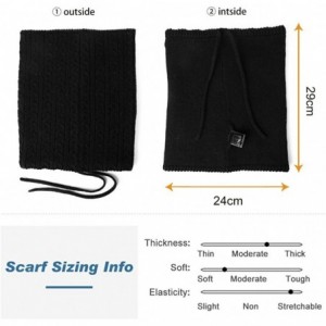 Skullies & Beanies Unisex Knit Beanie Visor Cap Winter Hat Fleece Neck Scarf Set Ski Face Mask 55-61cm - 99710-black - CE18LL...