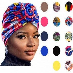 Skullies & Beanies Women Pre-Tied Bonnet Turban for Women Printed Turban African Pattern Knot Headwrap Beanie - CW192UXHD6R $...