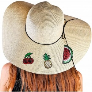 Sun Hats Beach Hats for Women - Sun Hats for Women - Beach hat - Floppy Hats for Women - Sun Hat - Fruit - CU18E92K2RD $13.22