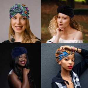Skullies & Beanies Women Pre-Tied Bonnet Turban for Women Printed Turban African Pattern Knot Headwrap Beanie - CW192UXHD6R $...