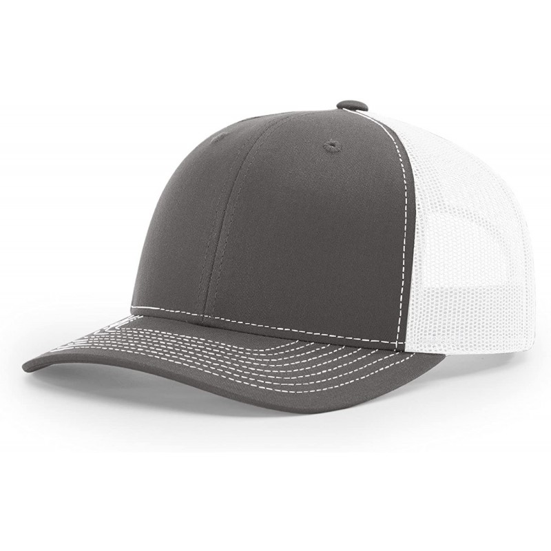 Baseball Caps Richardson 112 Structured Classic Trucker Snapback - Charcoal/White - CO1803OATEQ $15.03