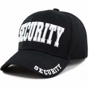 Baseball Caps Law Enforcement 3D Embroidered Baseball One Size Cap - 3. Security - Black - CW18ELTRYEZ $15.10