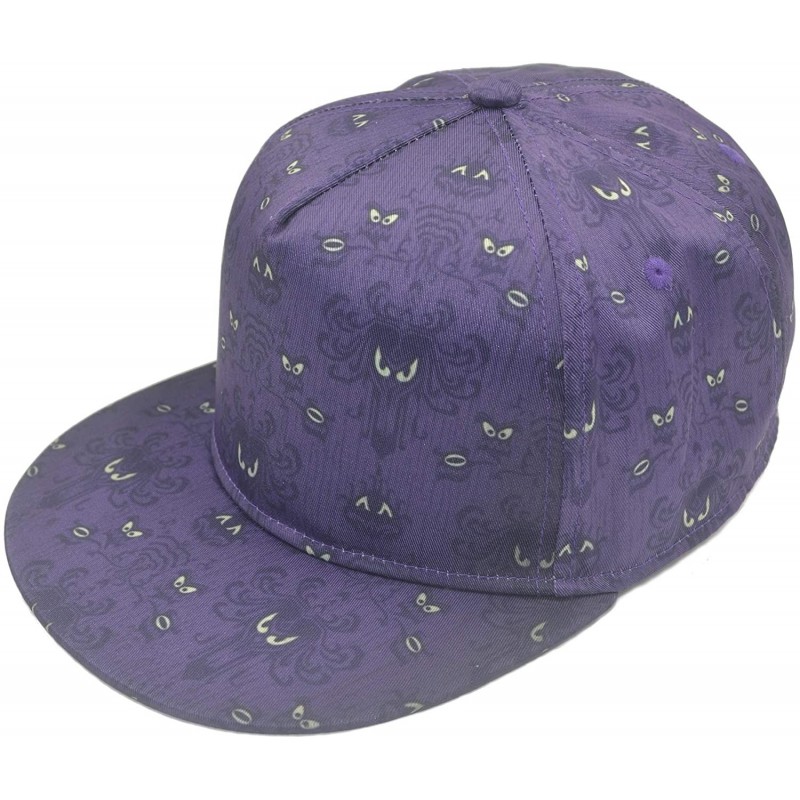 Baseball Caps Unisex Hip Hop Baseball Cap Adjustable Flat Bill Brim Snapback Hat - Haunted Mansion - CH18AU988N8 $8.77