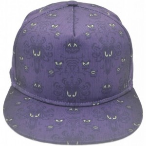 Baseball Caps Unisex Hip Hop Baseball Cap Adjustable Flat Bill Brim Snapback Hat - Haunted Mansion - CH18AU988N8 $8.77