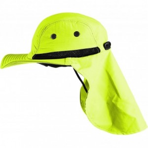 Sun Hats Headware Extreme Outdoor Condition Ear Neck Flap Protection Sun Hat - Light Neon Green - CX18GNIDDSO $17.13