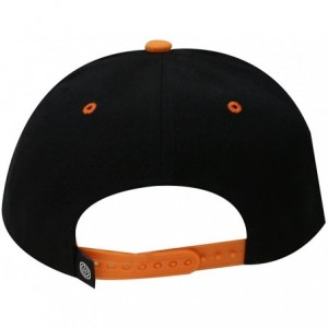 Baseball Caps Diamond Snapback Cap - Black/Orange - CV18CLNZ2US $11.26