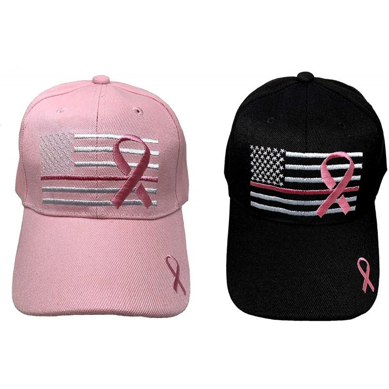 Baseball Caps Embroidered Pink Lives Matter Breast Cancer Awareness Pink Ribbon Adjustable Baseball Hat/Cap - Black & Pink - ...