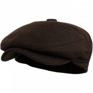 Newsboy Caps Men's 5 Panel Vintage Style Wool Blend Gatsby Ivy Newsboy Hat - Dark Brown - C9126FLEWDZ $25.60