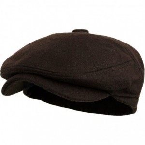 Newsboy Caps Men's 5 Panel Vintage Style Wool Blend Gatsby Ivy Newsboy Hat - Dark Brown - C9126FLEWDZ $13.14