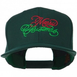 Baseball Caps Merry Christmas Embroidered Snapback Cap - Spruce - CA11ND5NQ3T $43.52