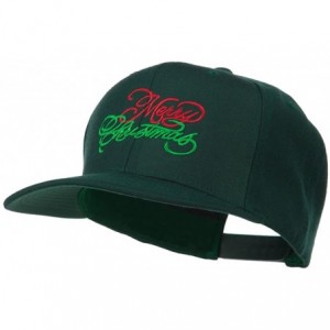 Baseball Caps Merry Christmas Embroidered Snapback Cap - Spruce - CA11ND5NQ3T $21.26