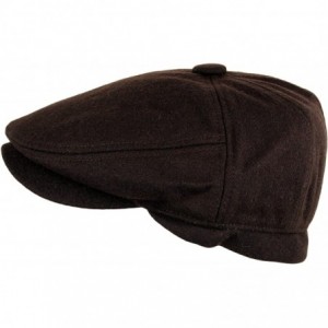 Newsboy Caps Men's 5 Panel Vintage Style Wool Blend Gatsby Ivy Newsboy Hat - Dark Brown - C9126FLEWDZ $13.14