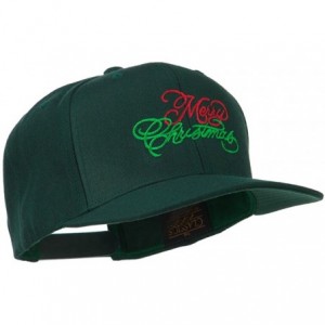 Baseball Caps Merry Christmas Embroidered Snapback Cap - Spruce - CA11ND5NQ3T $21.26