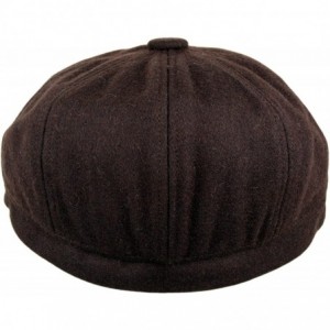 Newsboy Caps Men's 5 Panel Vintage Style Wool Blend Gatsby Ivy Newsboy Hat - Dark Brown - C9126FLEWDZ $13.14