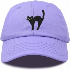 Baseball Caps Black Cat Hat Womens Halloween Baseball Cap - Lavender - CR18Z53HCIZ $27.83