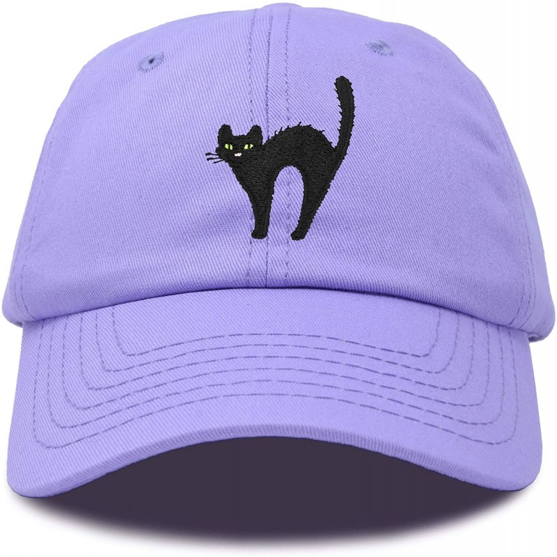 Baseball Caps Black Cat Hat Womens Halloween Baseball Cap - Lavender - CR18Z53HCIZ $10.24