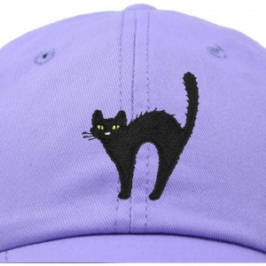 Baseball Caps Black Cat Hat Womens Halloween Baseball Cap - Lavender - CR18Z53HCIZ $27.83