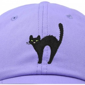 Baseball Caps Black Cat Hat Womens Halloween Baseball Cap - Lavender - CR18Z53HCIZ $10.24