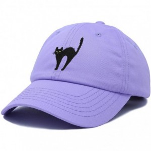 Baseball Caps Black Cat Hat Womens Halloween Baseball Cap - Lavender - CR18Z53HCIZ $10.24